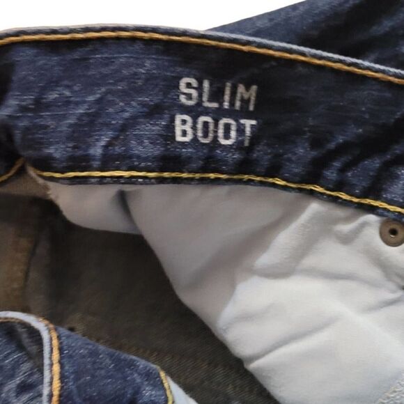 Aeropostale Mens Medium Wash Distressed Slim Boot Cut Jean Size 32/30 - Picture 6 of 7